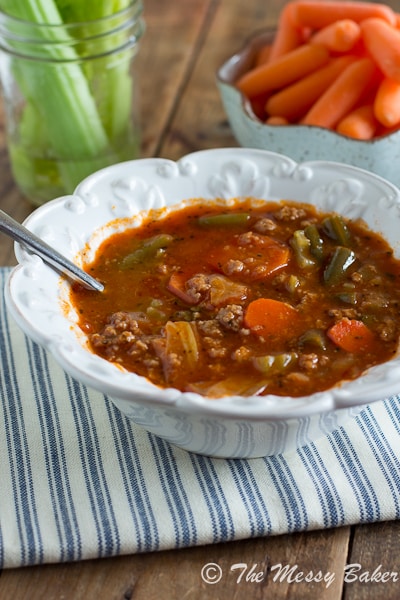 Ground Turkey & Vegetable Soup - One Sweet Mess