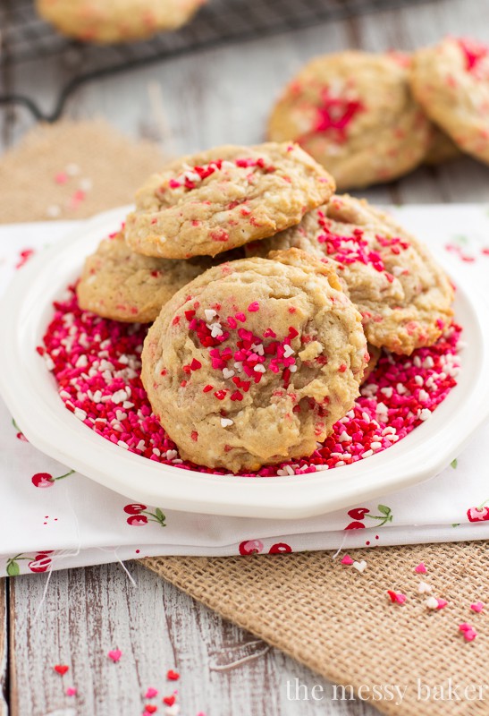 Cream Cheese Funfetti Cookies from www.themessybakerblog.com