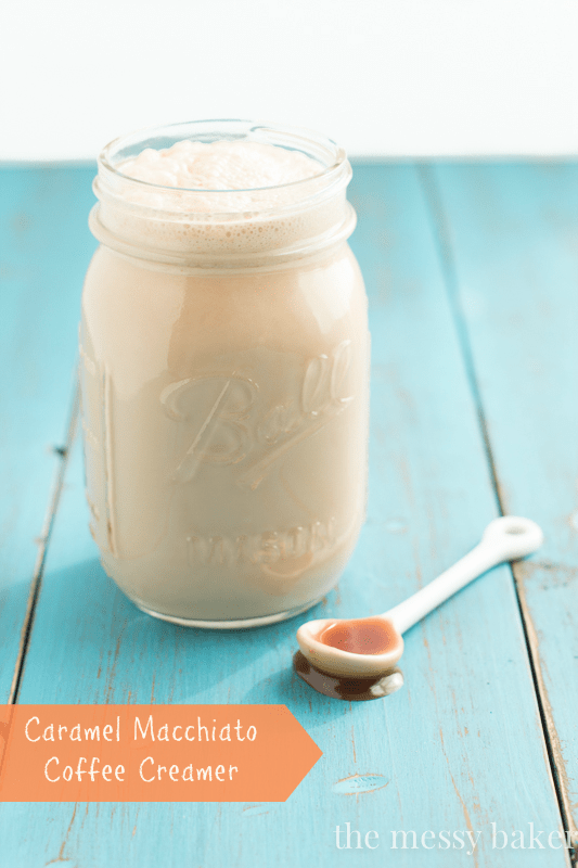 Caramel Macchiato Coffee Creamer | www.themessybakerblog.com