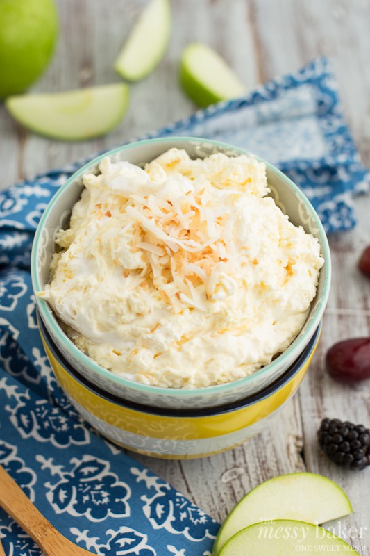 Pina Colada Fruit Dip | www.themessybakerblog.com
