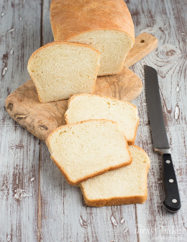 Simple White Bread | www.themessybakerblog.com