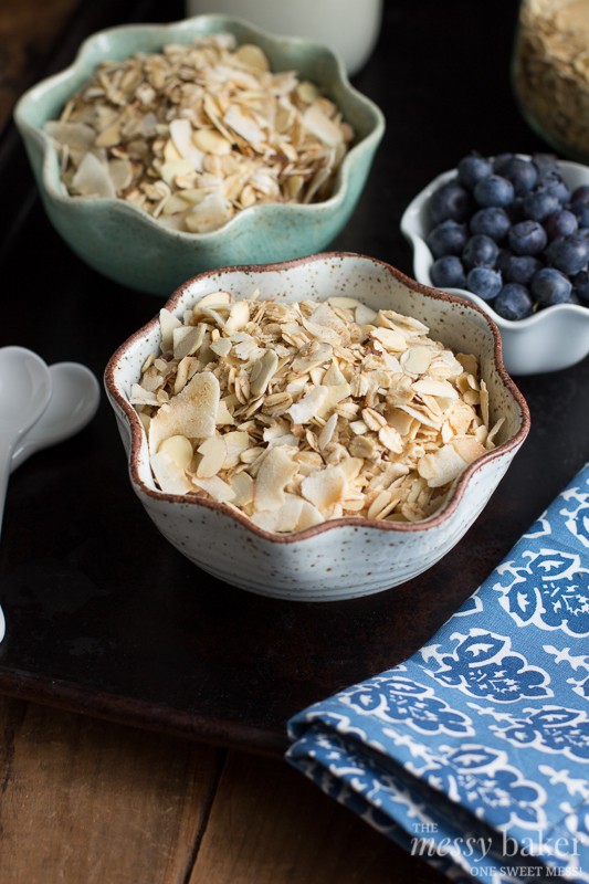 Toasted Coconut Muesli | www.themessybakerblog.com