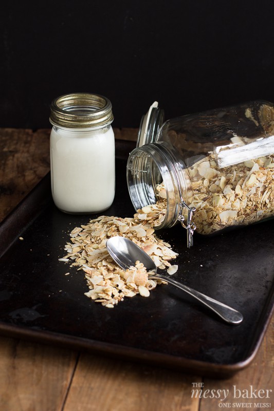Toasted Coconut Muesli | www.themessybakerblog.com
