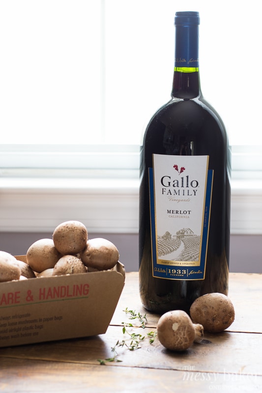 Grilled Mushrooms with Merlot Reduction | www.themessybakerblog.com