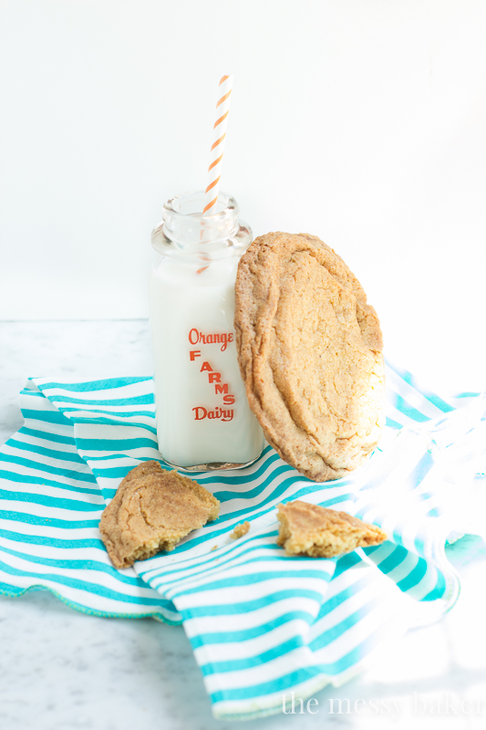 Brown Sugar Snickerdoodle Cookies (Giant-Sized) | www.themessybakerblog.com
