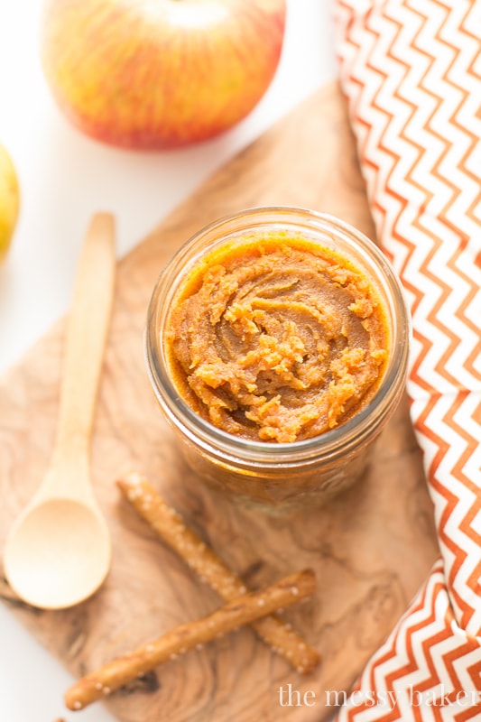 White Chocolate Pumpkin Almond Butter | www.themessybakerblog.com