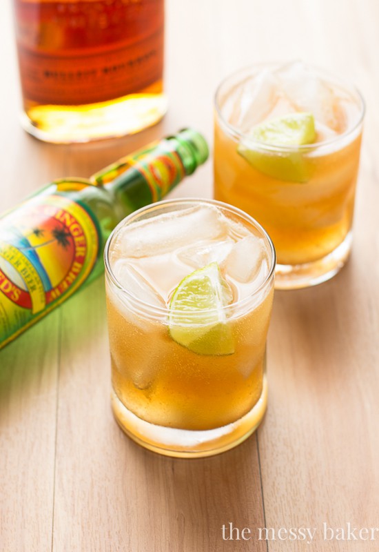 Apple Ginger Bourbon Cocktail | www.themessybakerblog.com