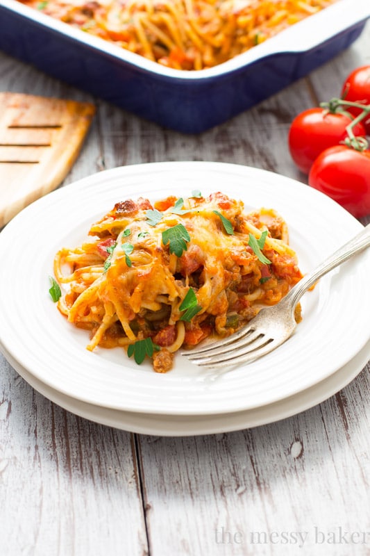 Southwestern Spaghetti Pie Casserole