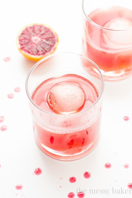 Blood Orange Bourbon Fizz Cocktail