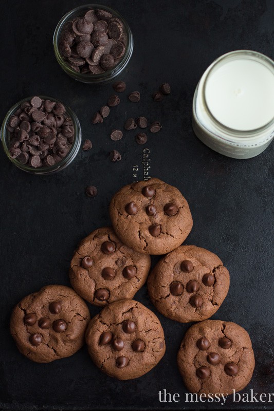 Double Chocolate Chip Cookies {For Two}