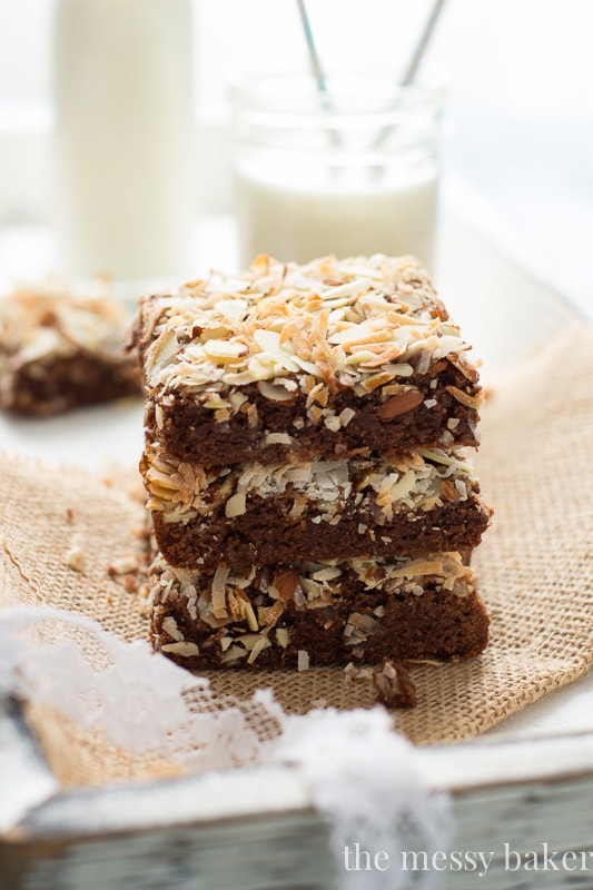 Almond Joy Brownies {made healthier}