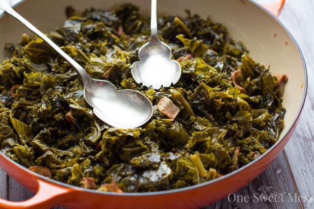 Southern-Style Beer Braised Kale with Bacon