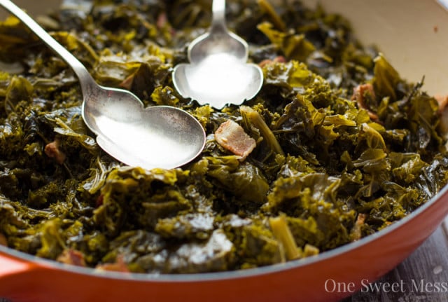 Southern-Style Beer Braised Kale with Bacon
