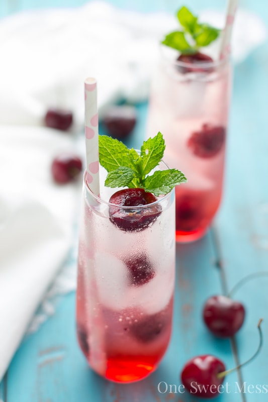 Cherry Kissed Prosecco Spritzer