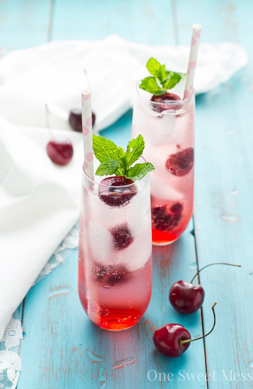 Cherry Kissed Prosecco Spritzer