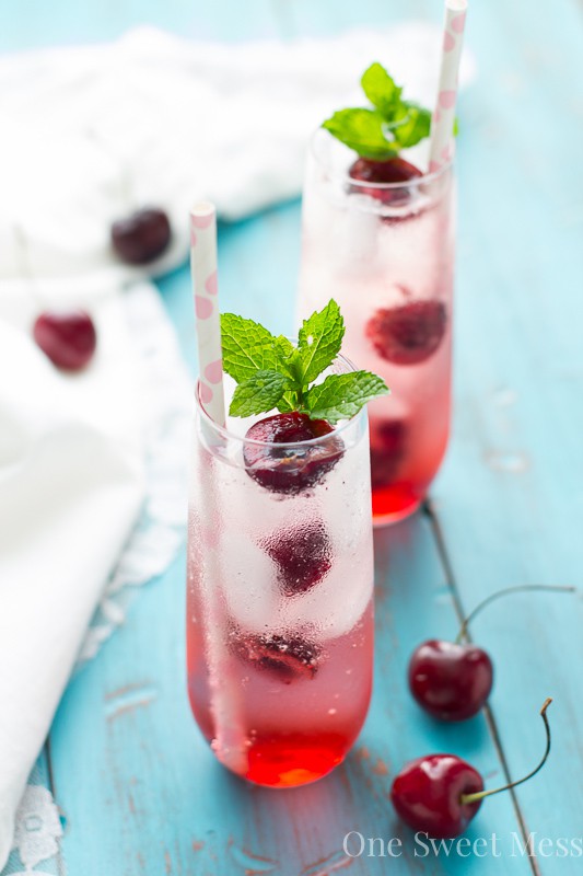 Cherry Kissed Prosecco Spritzer