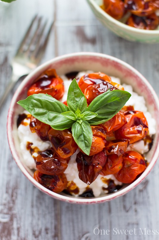 Roasted Tomato Basil Cottage Cheese Bowl