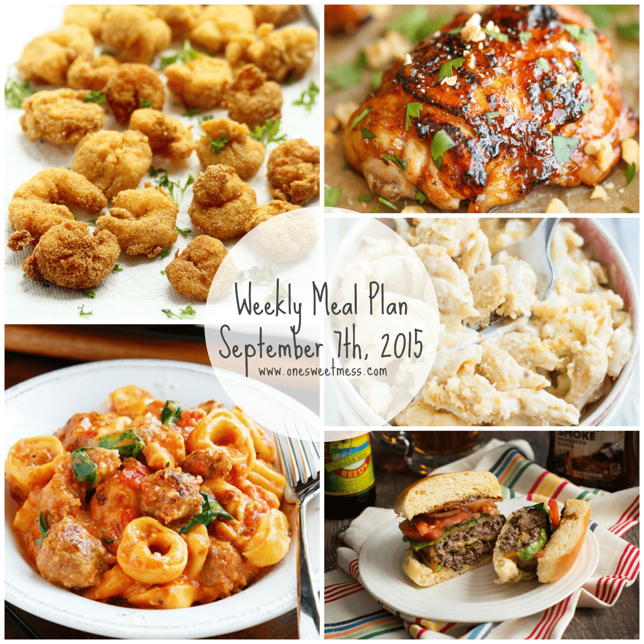 Weekly Meal Plan + Printable Grocery List 