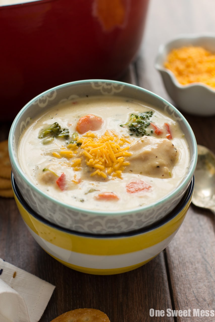 Cheesy Chicken & Veggie Chowder