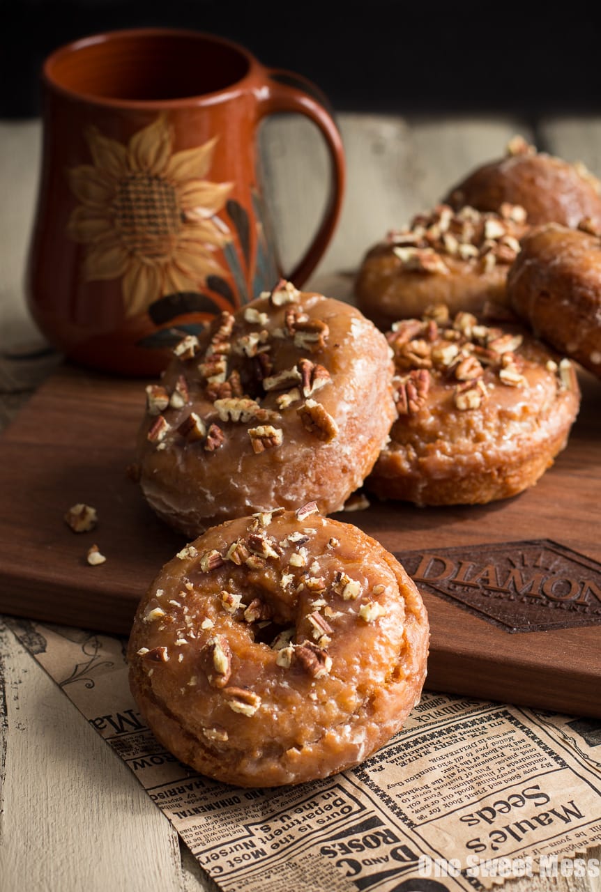 Pumpkin Spice Donuts with Maple Glaze