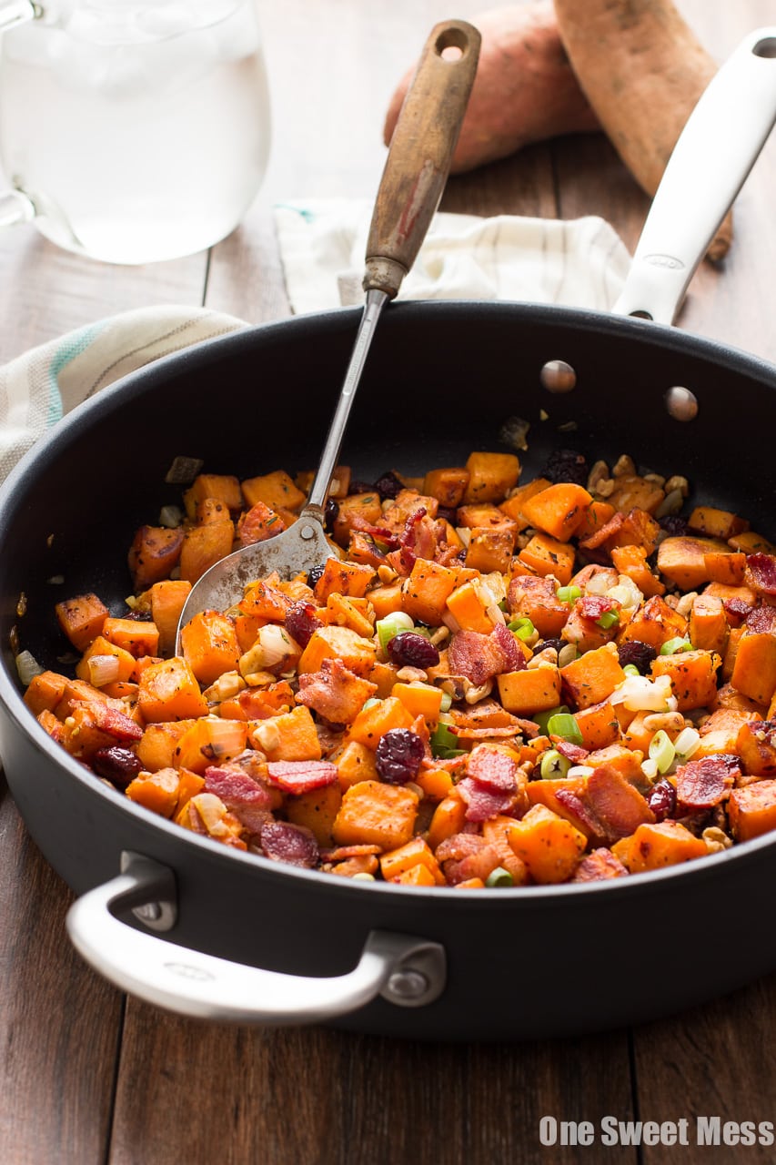 Cranberry-Walnut Sweet Potato Hash