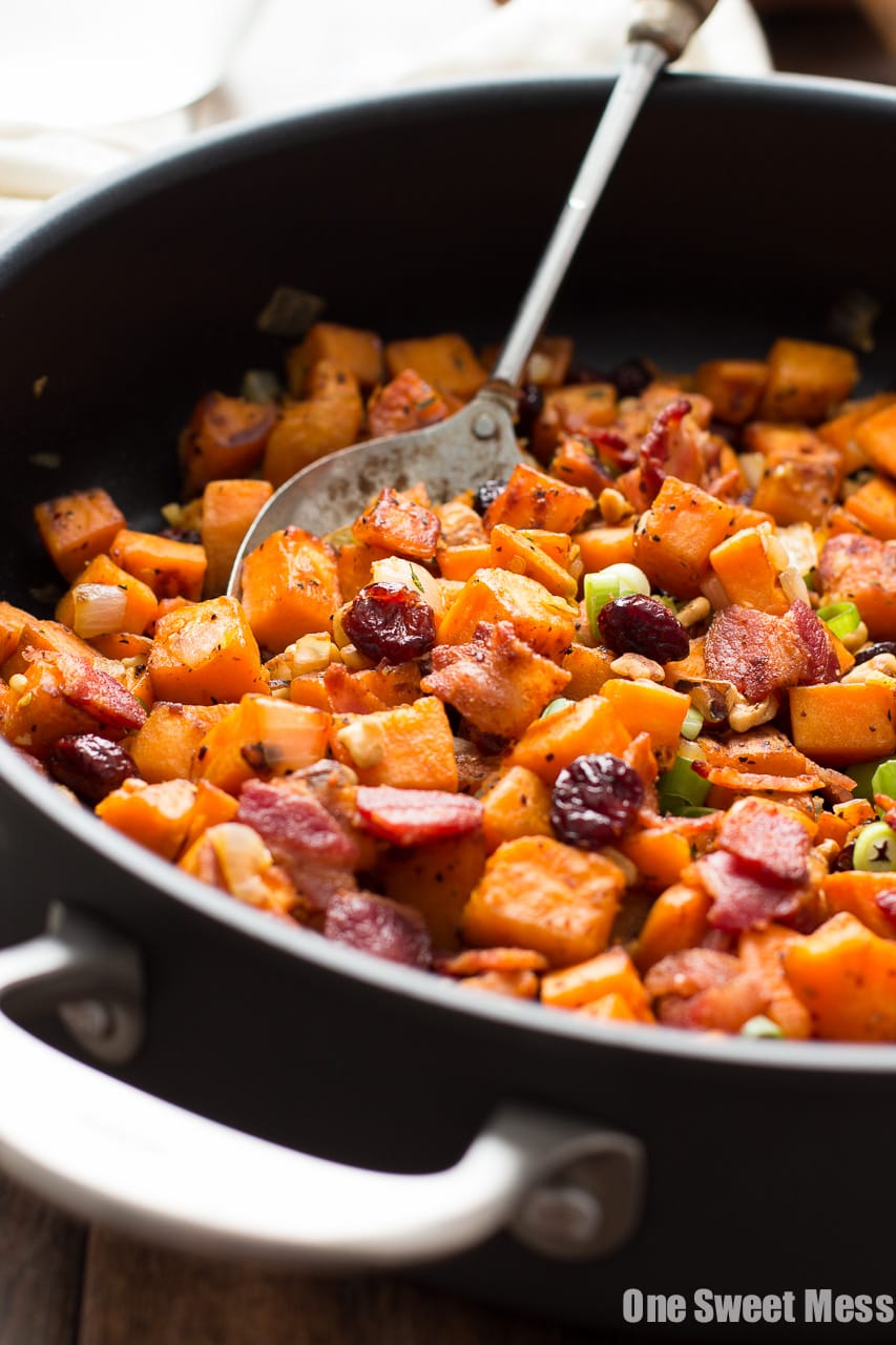 Cranberry-Walnut Sweet Potato Hash