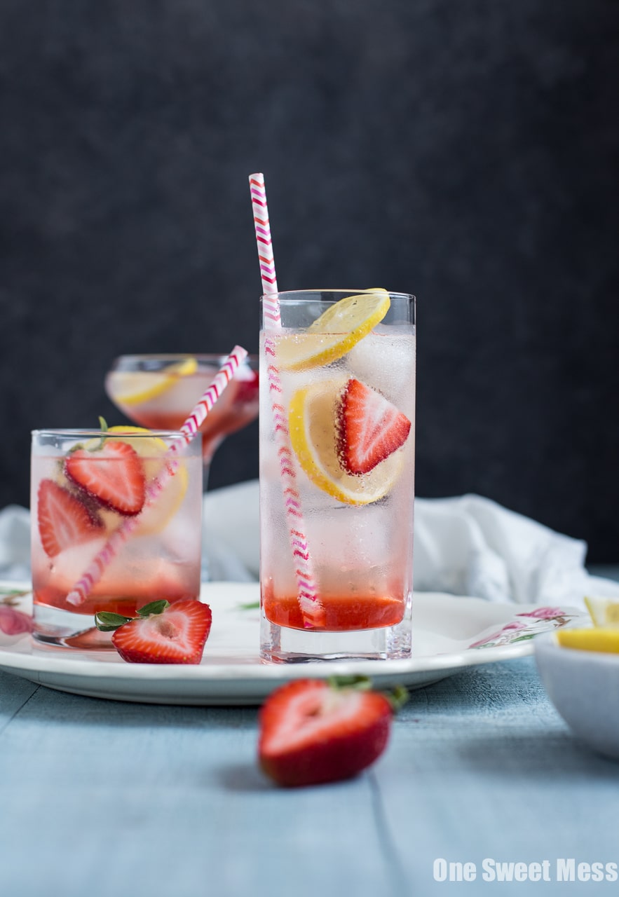 Strawberry Lemon Gin Fizz: This refreshing cocktail combines sweet strawberry syrup, tart lemon juice, and herb-infused gin. Get ready to rock summer!