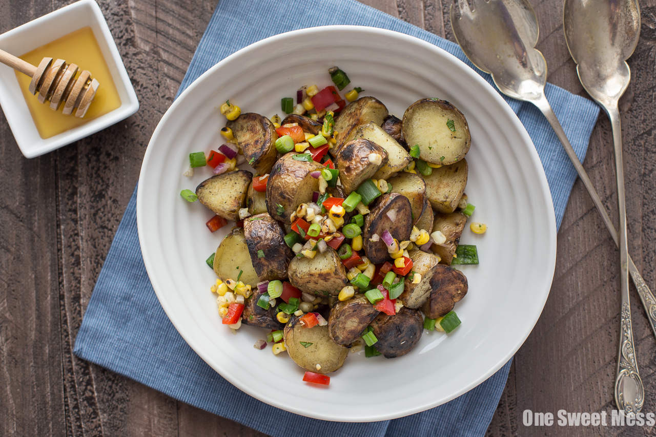 Grilled Potato Salad with Honey Chipotle Vinaigrette