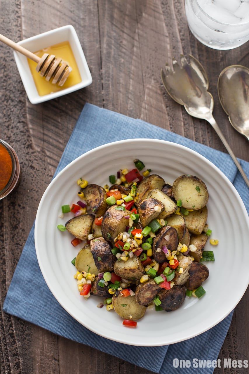 Grilled Potato Salad with Honey Chipotle Vinaigrette