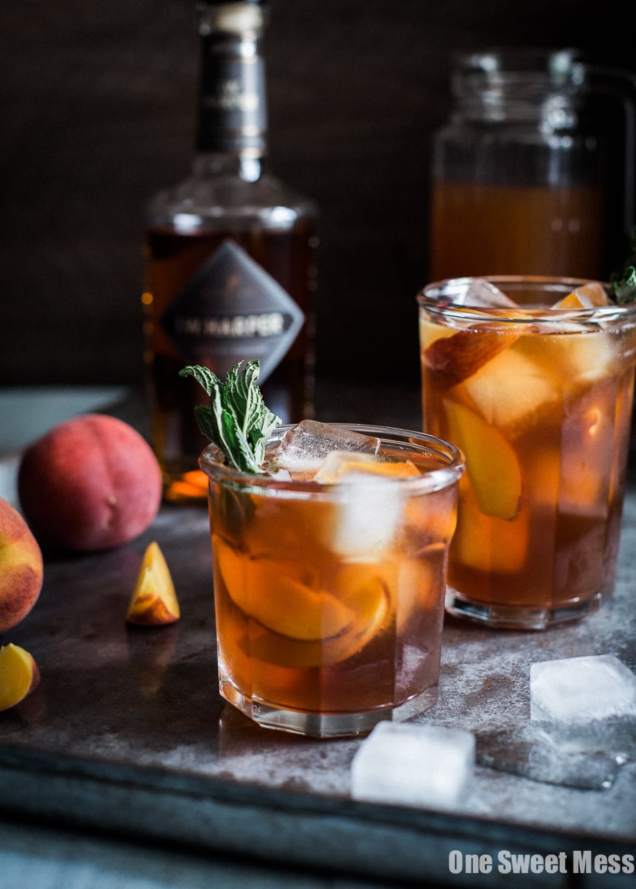 Peach Arnold Palmer with Bourbon