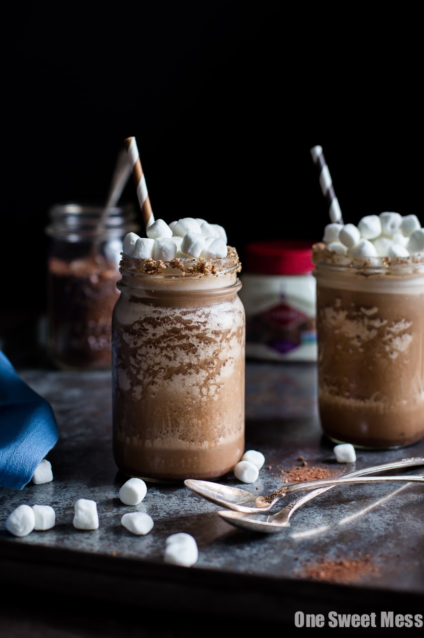 Boozy S'mores Frozen Hot Chocolate