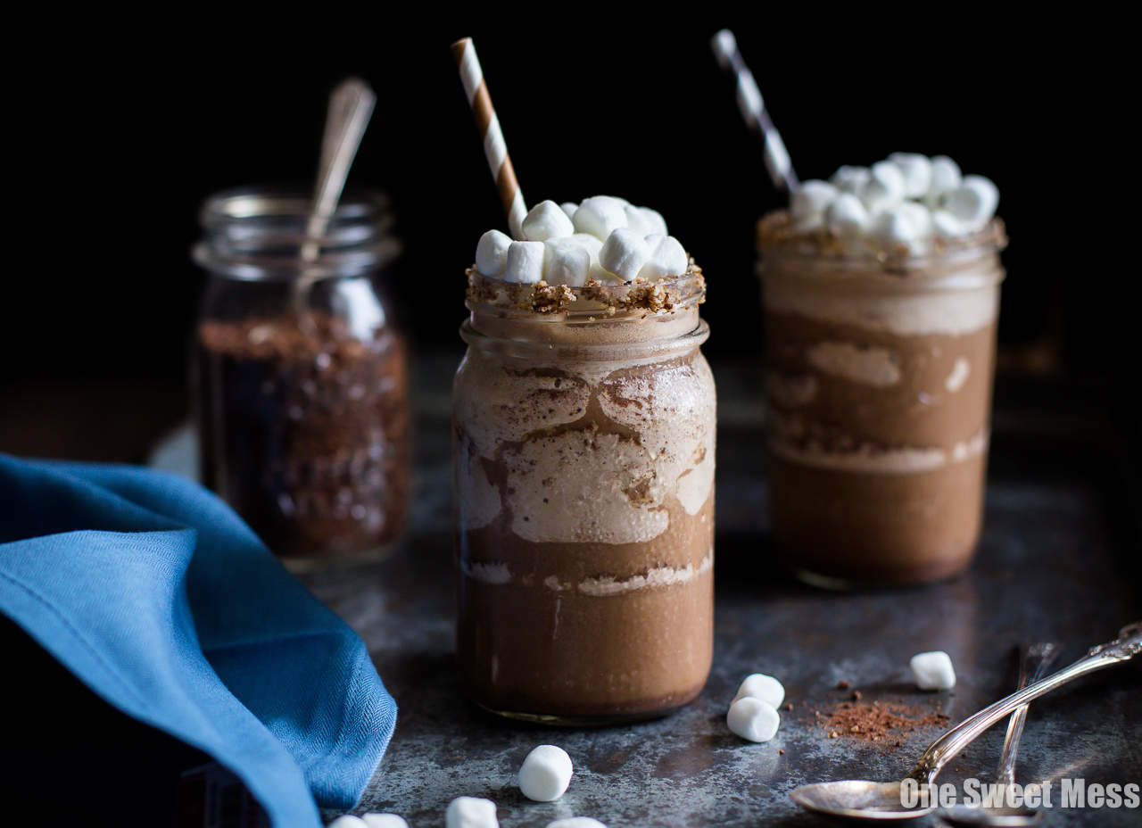 Boozy S'mores Frozen Hot Chocolate