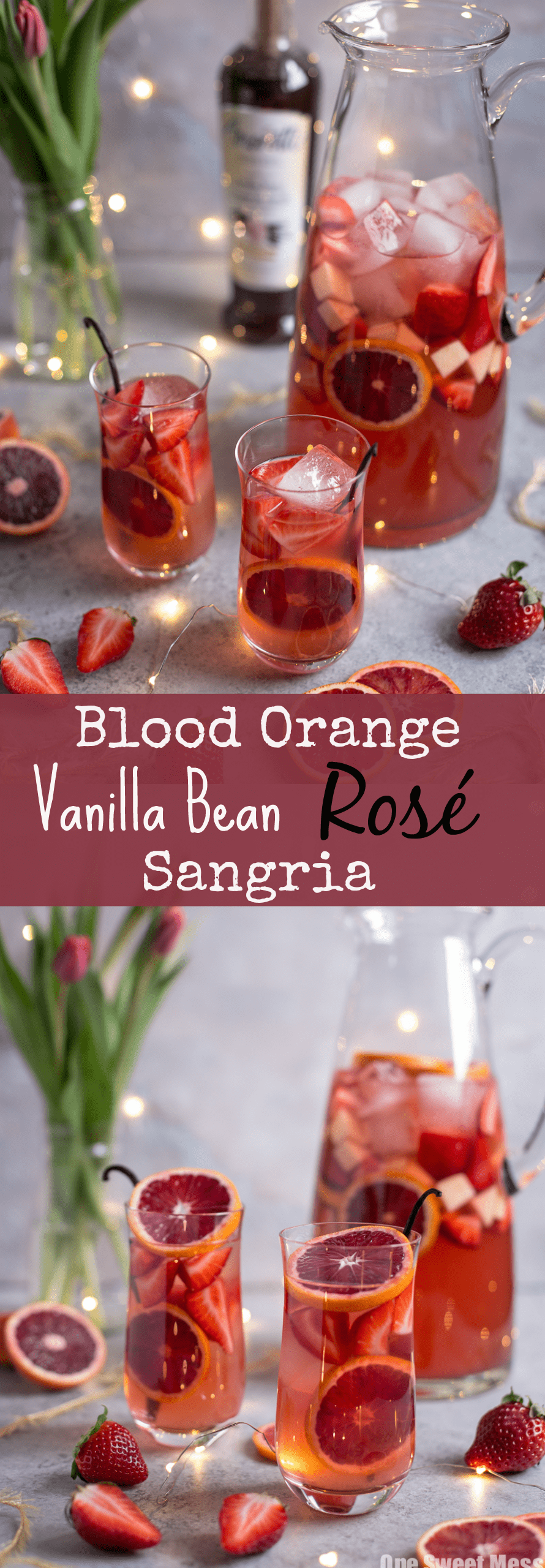 Blood Orange Vanilla Bean Rose Sangria