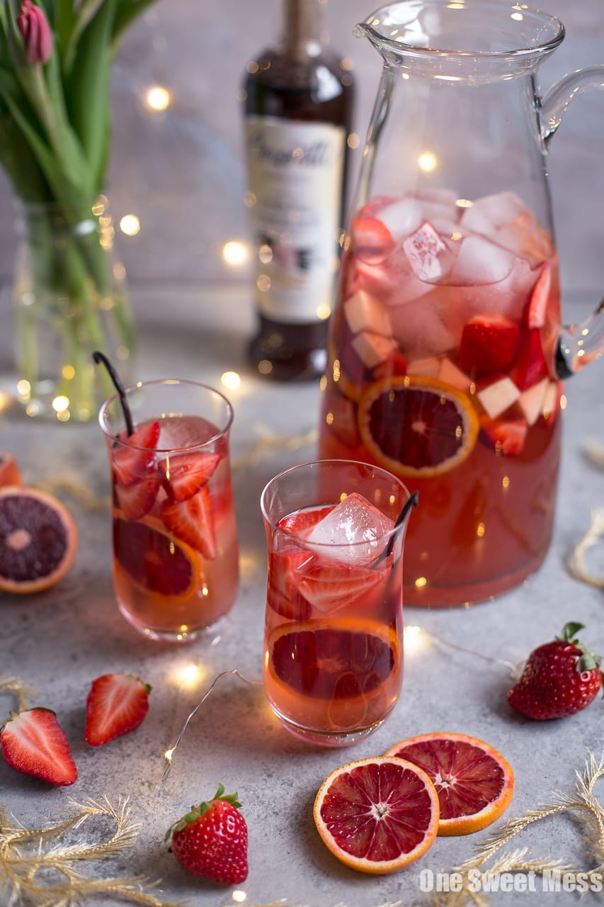 Blood Orange Vanilla Bean Rose Sangria