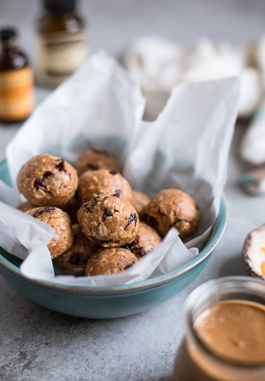 Cranberry Orange Oatmeal Cookie Energy Bites