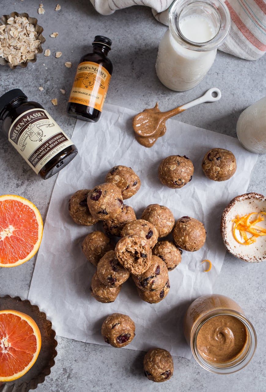 Cranberry Orange Oatmeal Cookie Energy Bites