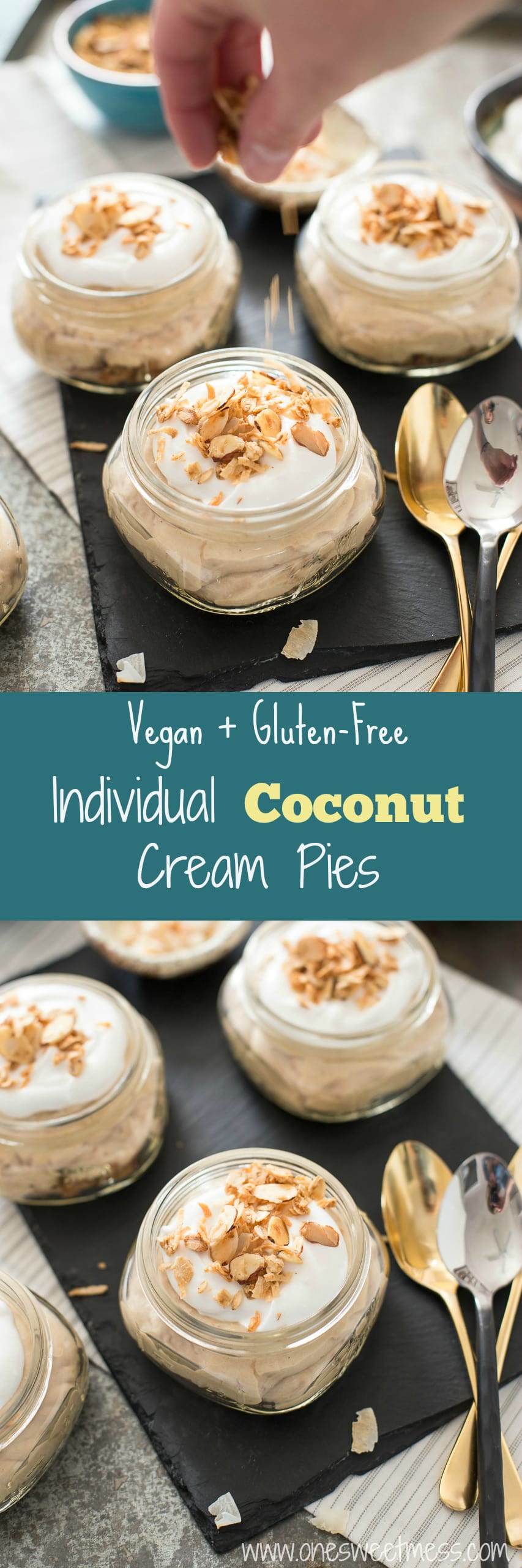 Individual Coconut Cream Pies {Vegan + Gluten-Free}