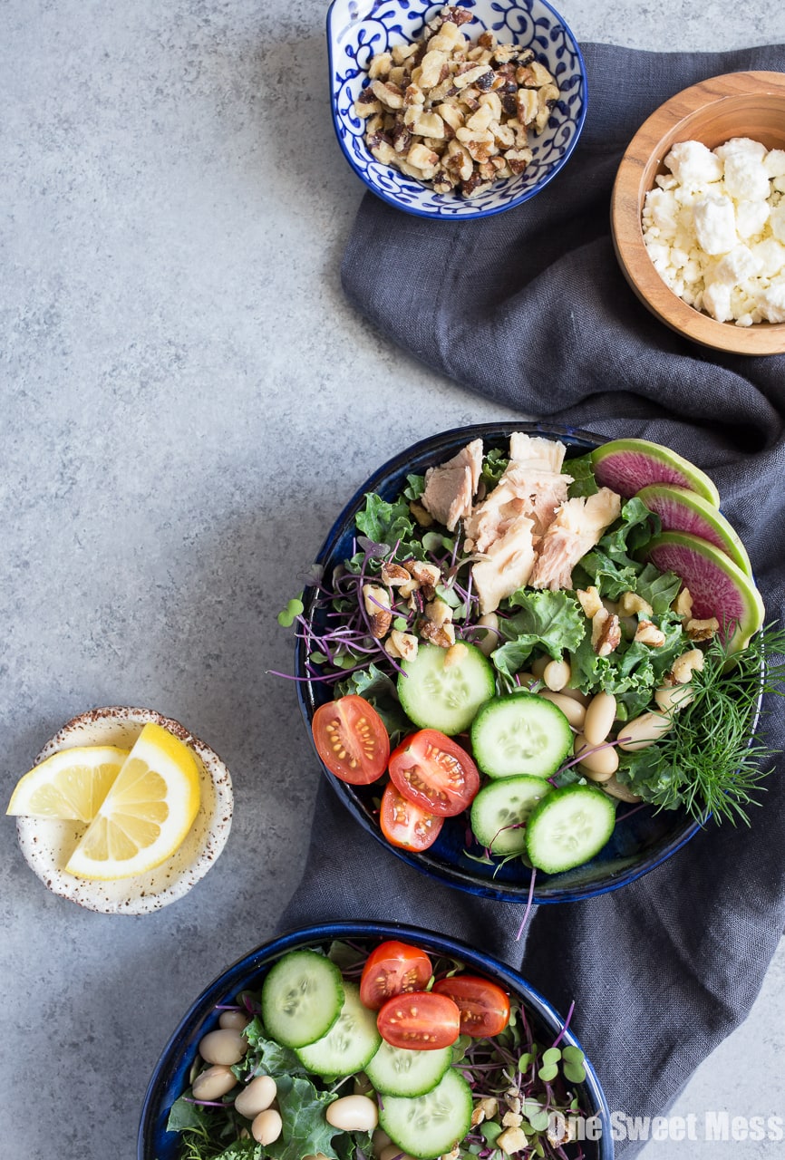 Kale, White Bean and Tuna Salad with Lemon Vinaigrette