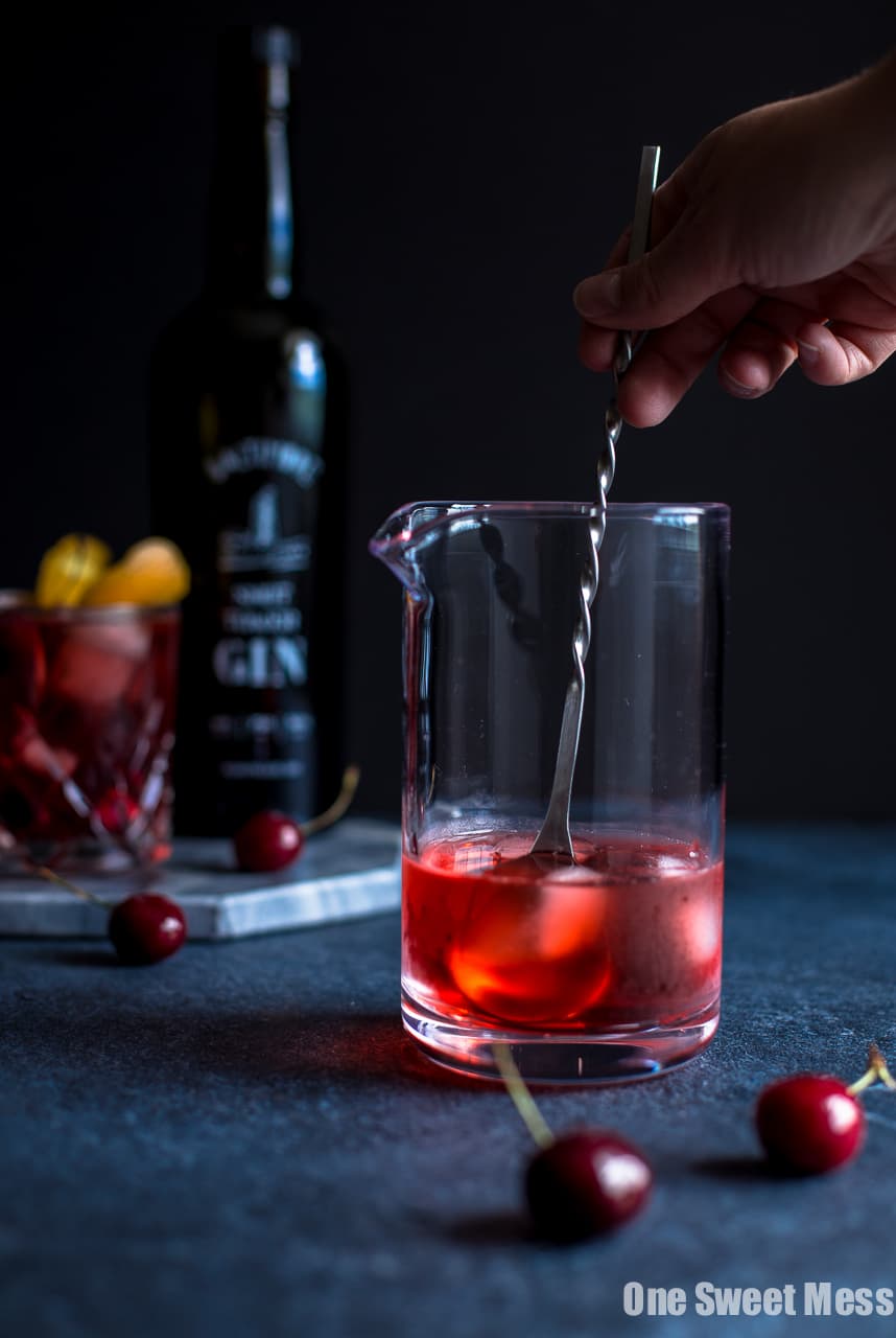 Cherry Negroni Cocktail