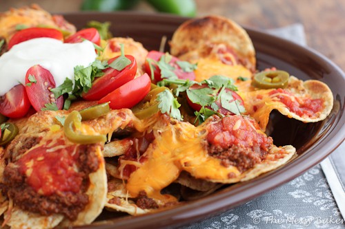 Loaded Nachos with Homemade Chili Sauce