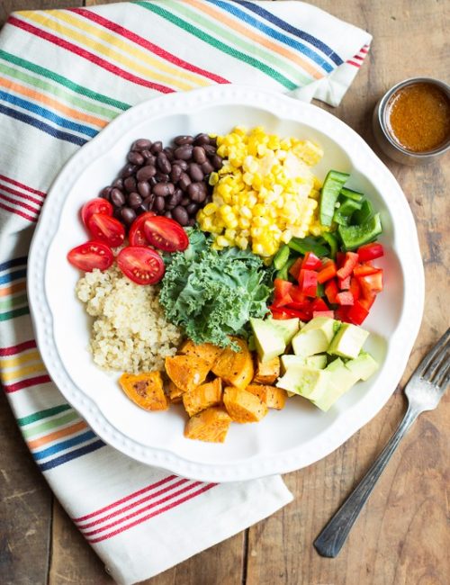 Sweet Potato Fajita Cottage Cheese Bowls (Vegetarian + GlutenFree