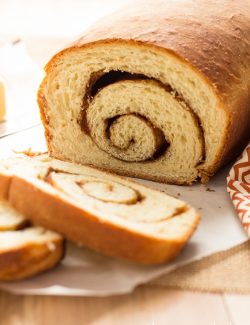 Cinnamon Swirl Loaves | This bread recipe makes two fresh loaves stuffed with cinnamon and sugar.