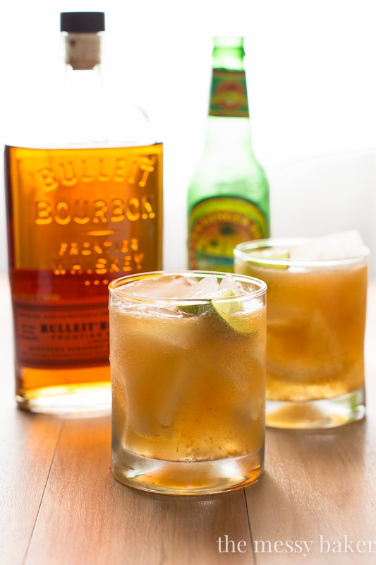 Apple Ginger Bourbon Cocktail | www.themessybakerblog.com