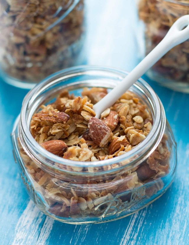 Honey Almond Butter Mini Granola Cups {GlutenFree} One Sweet Mess
