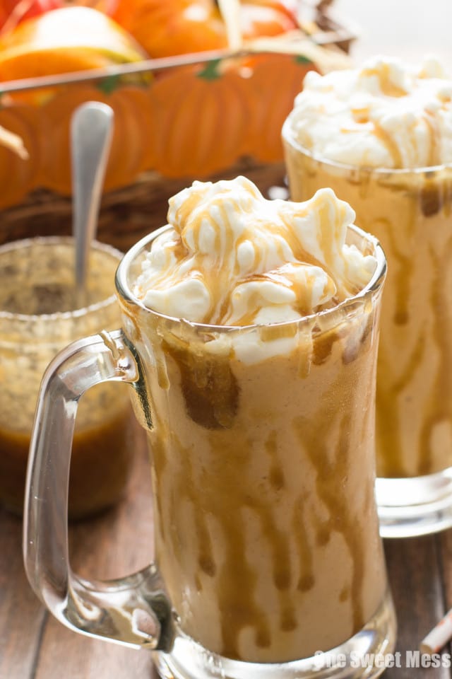 Caramel Pumpkin Pie Milkshake One Sweet Mess