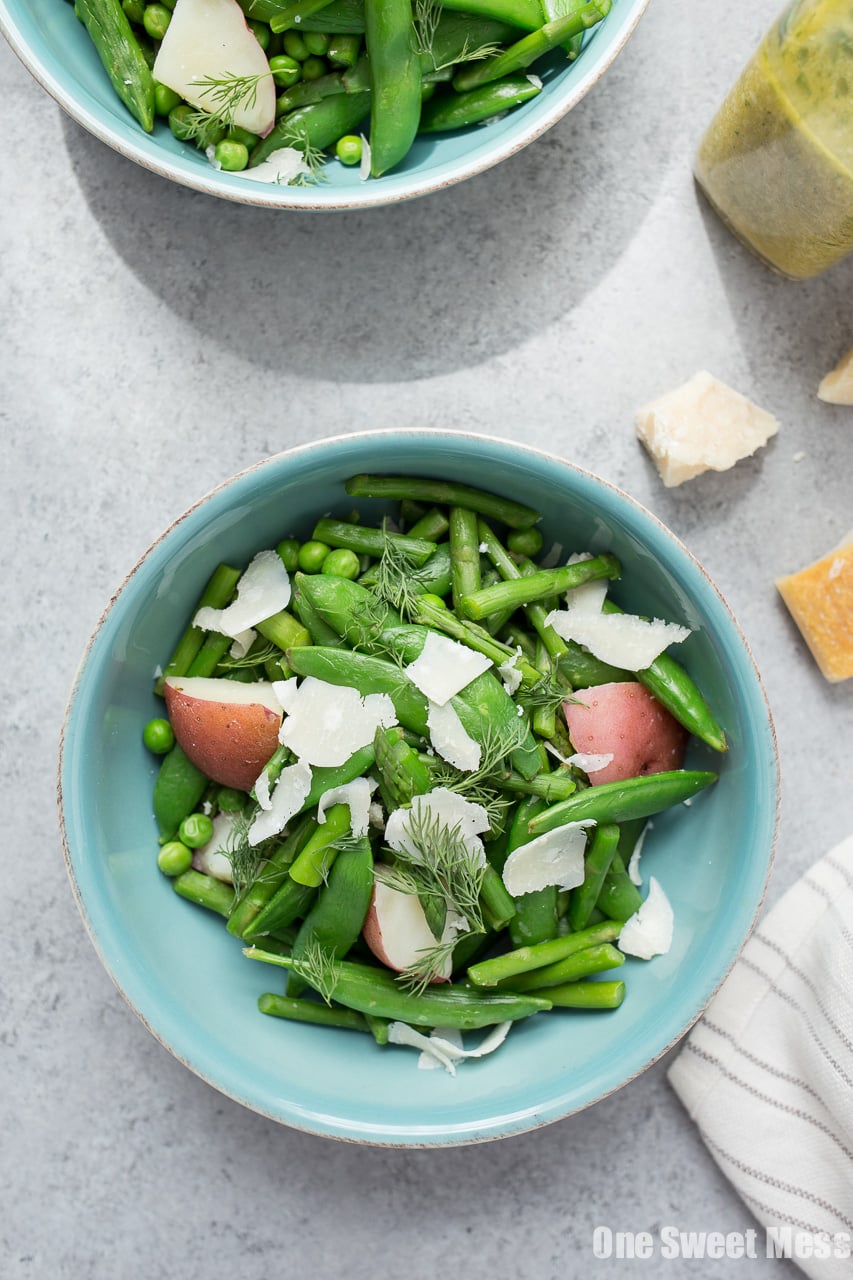 Spring Pea & Asparagus Salad with Lemon Dill Vinaigrette