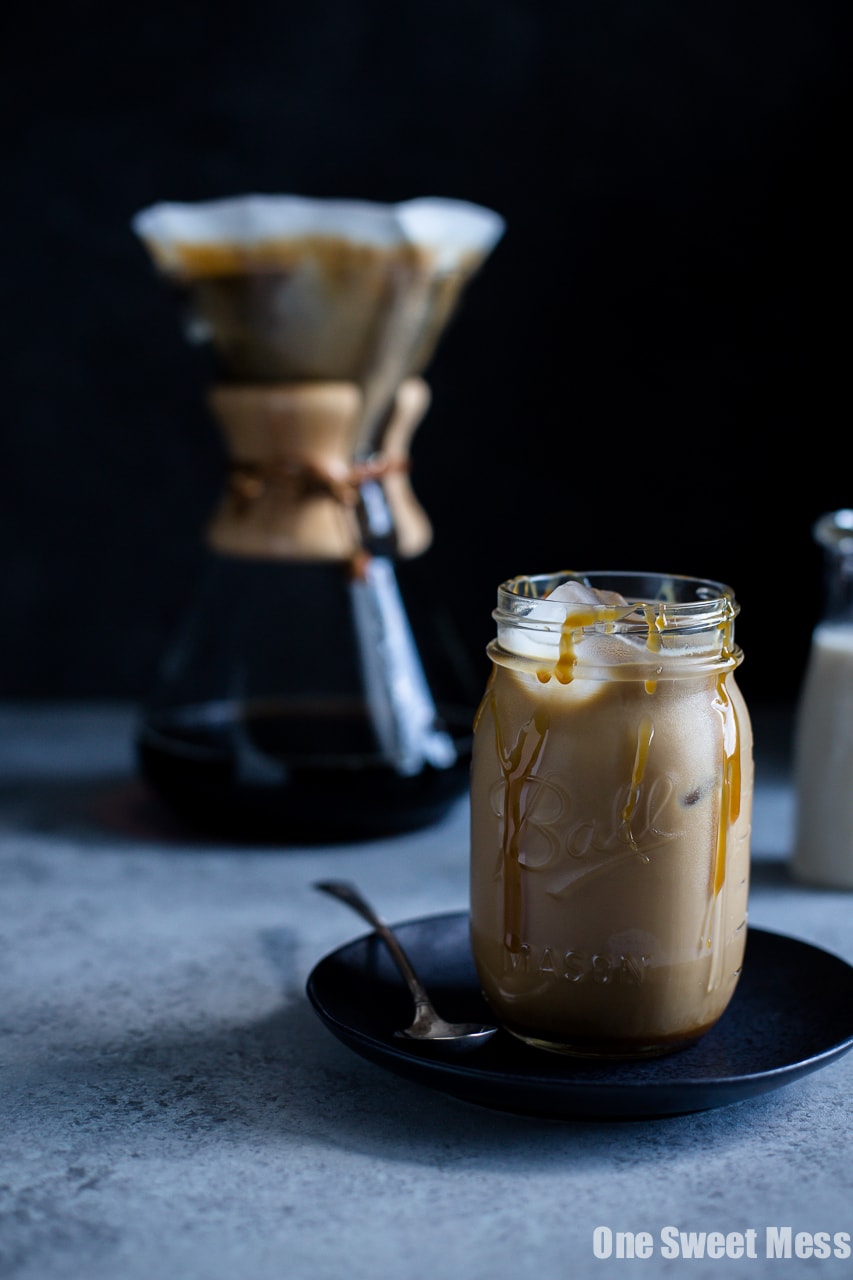 Spiked Salted Caramel Iced Coffee One Sweet Mess