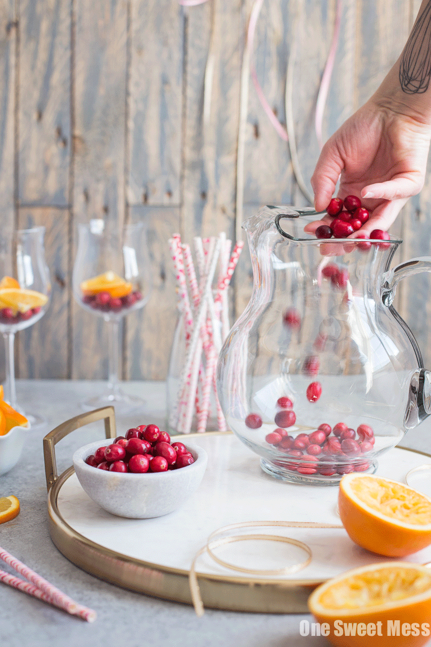 Cranberry Orange Sangria - One Sweet Mess