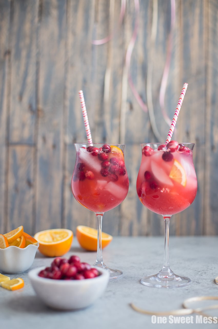Cranberry Orange Sangria - One Sweet Mess