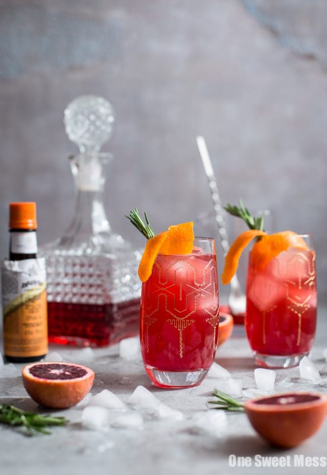 Blood Orange Campari Gin Fizz One Sweet Mess